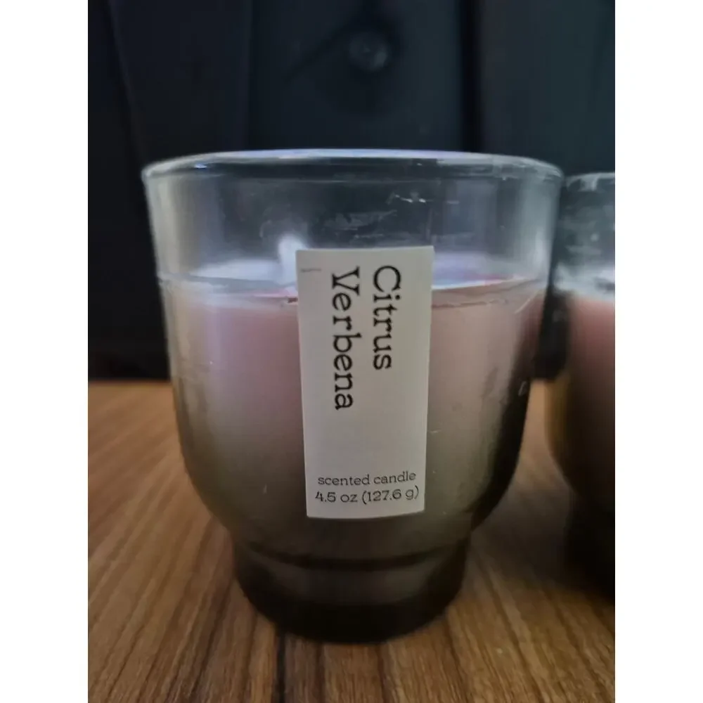 3 Single Wick Target Candles Scented Small 2 Citrus Verbena & Cucumber Fresca s1